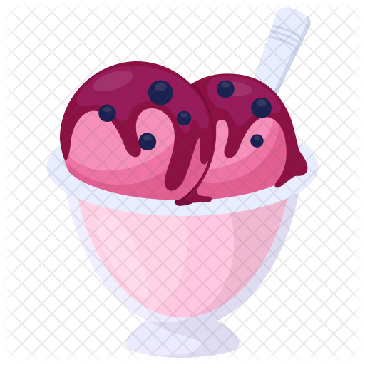 512x512 Raspberry Gelato Icon Of Flat Style