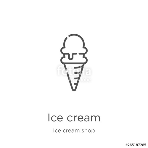 500x500 Ice Cream Icon Vector From Ice Cream Shop Collection Thin Line