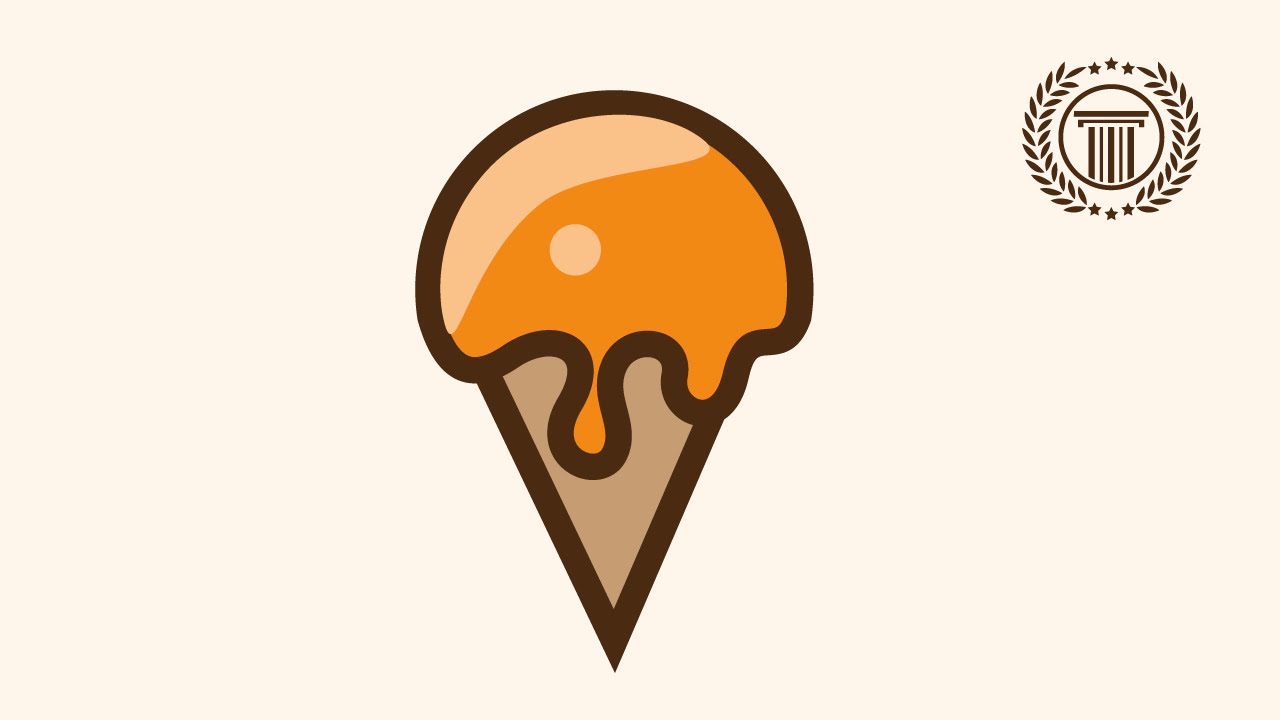 1280x720 Ice Cream Logo Design Illustrator How To Make Ice Cream Shape