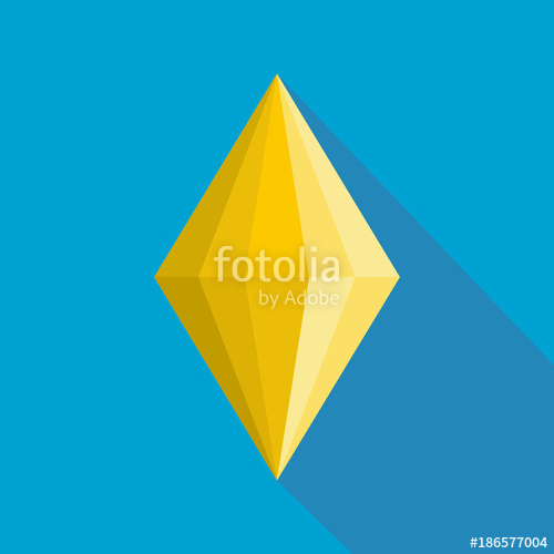500x500 Faceted Gem Icon Flat Illustration Of Faceted Gem Vector Icon