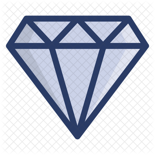 512x512 Gem Icon Of Colored Outline Style