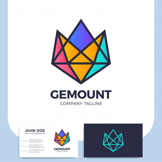 626x626 Mountain Diamond Or Gem Icon Logo Design Element Vector Premium
