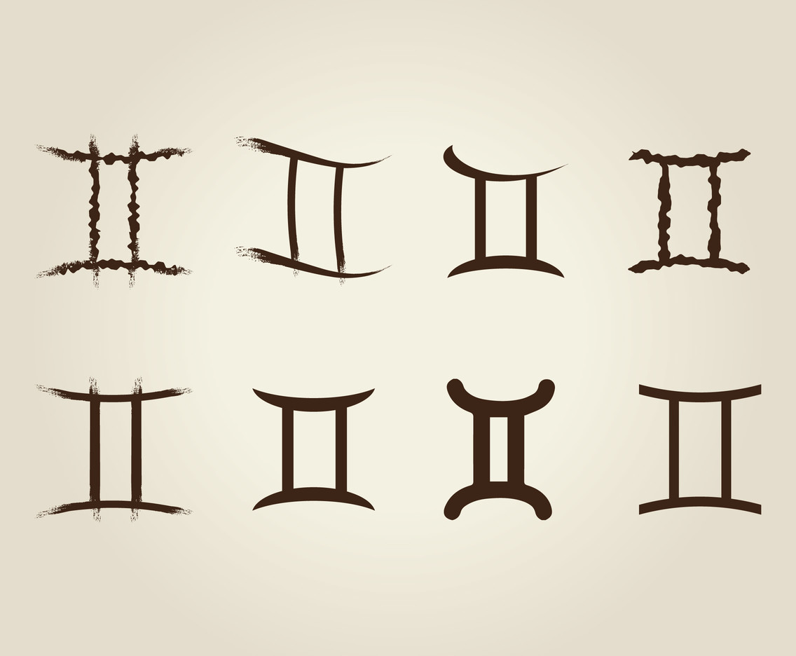 1136x936 Gemini Icon Symbol Set Vector Art Graphics