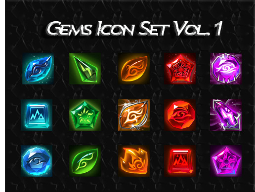 516x389 Gems Icon Set