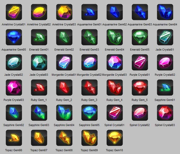 700x600 Basic Gems Icon Set