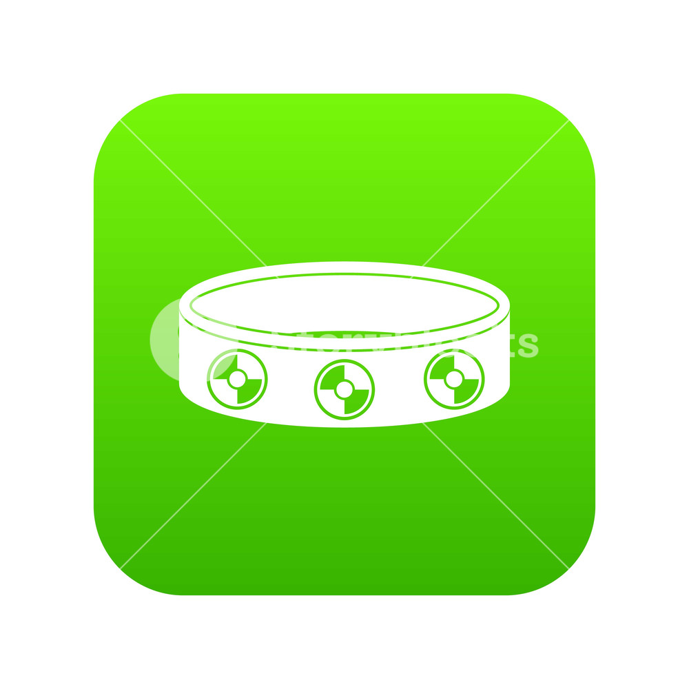 1000x1000 Bracelet With Gems Icon Digital Green For Any Design Isolated