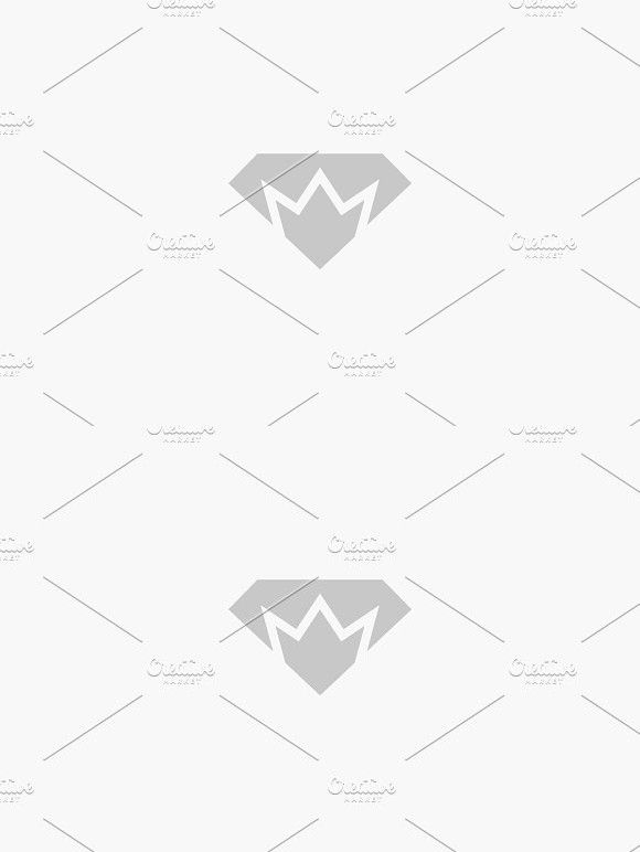 580x772 Diamond Crown Vector Logotype Gem King Royal Logo Icon Premium