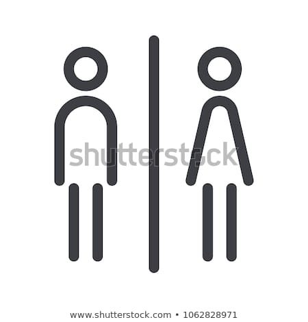 450x470 Gender Icon Man And Woman Icon Isolated Minimal Design Toilet