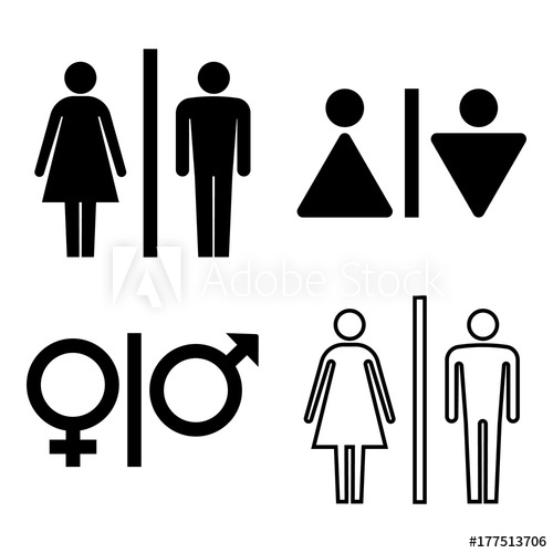 Set Of Wc Icons Gender Icon Washroom Icon Man And Woman Icon 500x500 Set Of Wc Icons Gender Icon Washroom Icon Man And Woman Icon