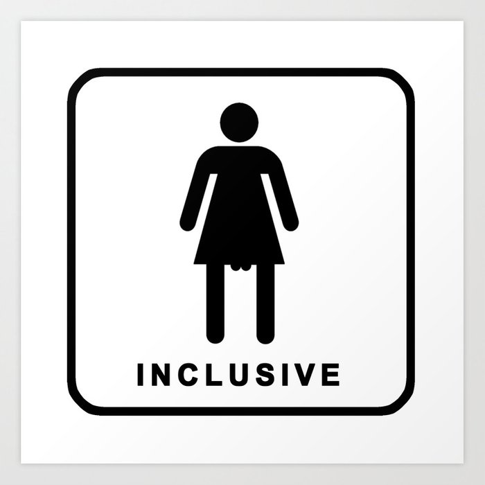 700x700 Gender Neutral Restroom Sign Art Print