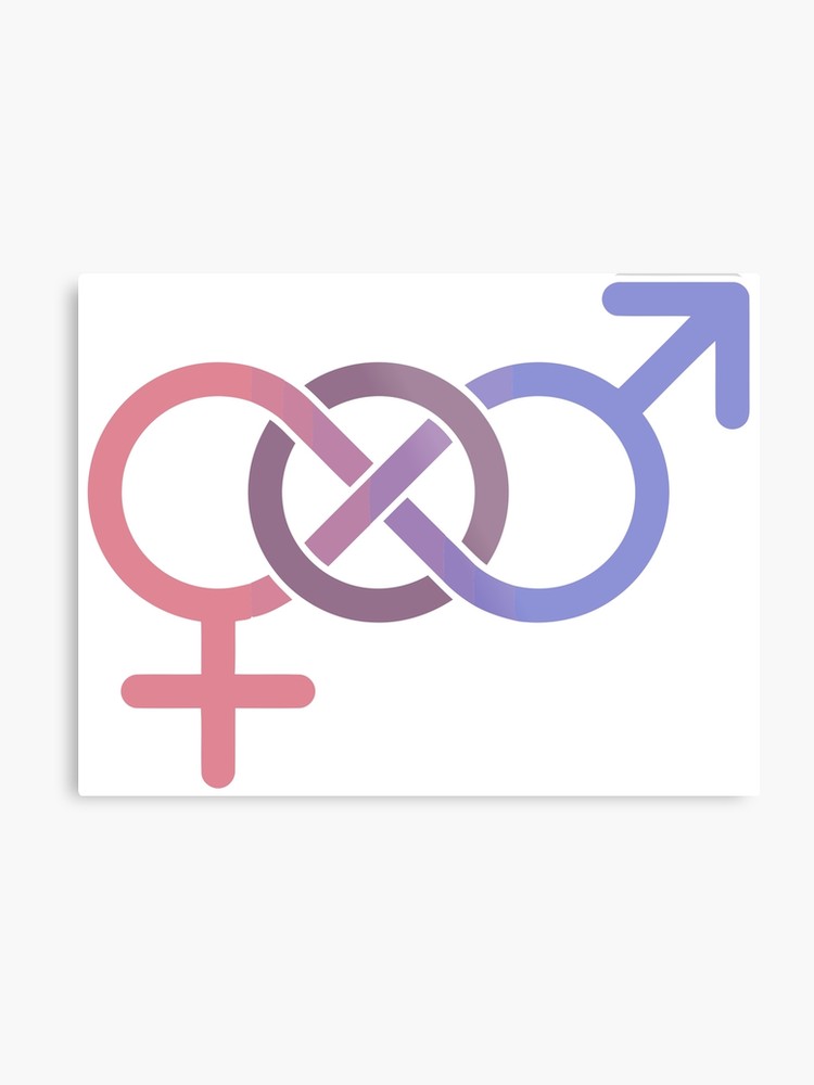 750x1000 Gender Fluid Symbols Metal Print