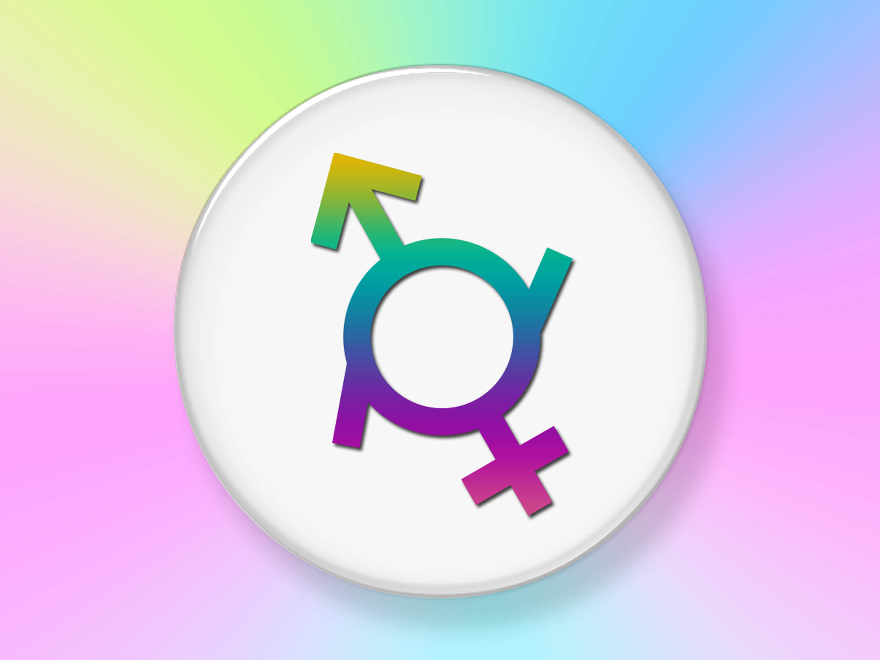 2880x2160 Rainbow Genderfluid Symbol