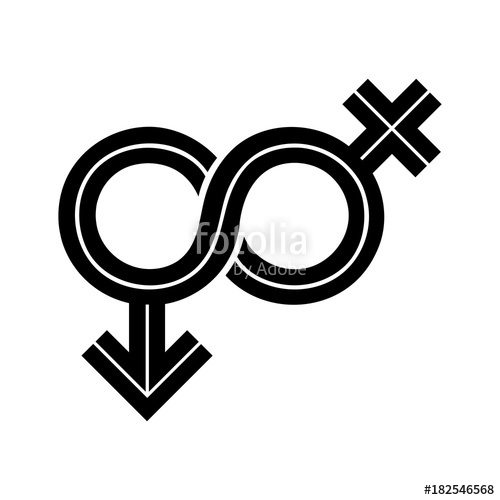 500x500 Gender Fluid Black Inline Icon The Icon Incorporates The Symbol
