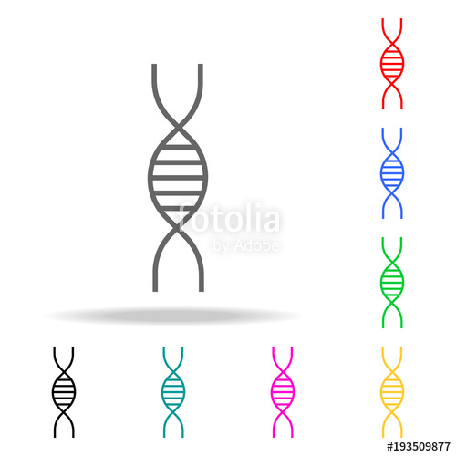 500x500 Gene Icon Elements In Multi Colored Icons For Mobile Concept