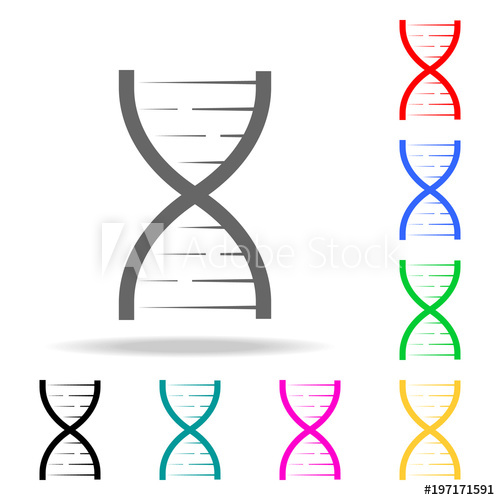 500x500 Human Gene Icon Elements Of School And Study Multi Colored Icons