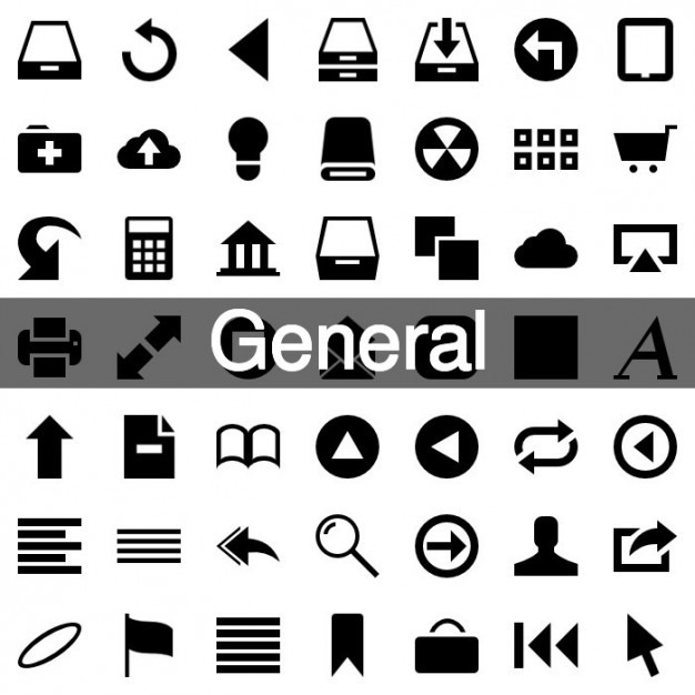 626x626 General Icon Set Vector Free Download