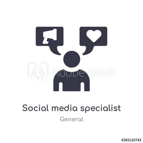 500x500 Social Media Specialist Icon Isolated Social Media Specialist