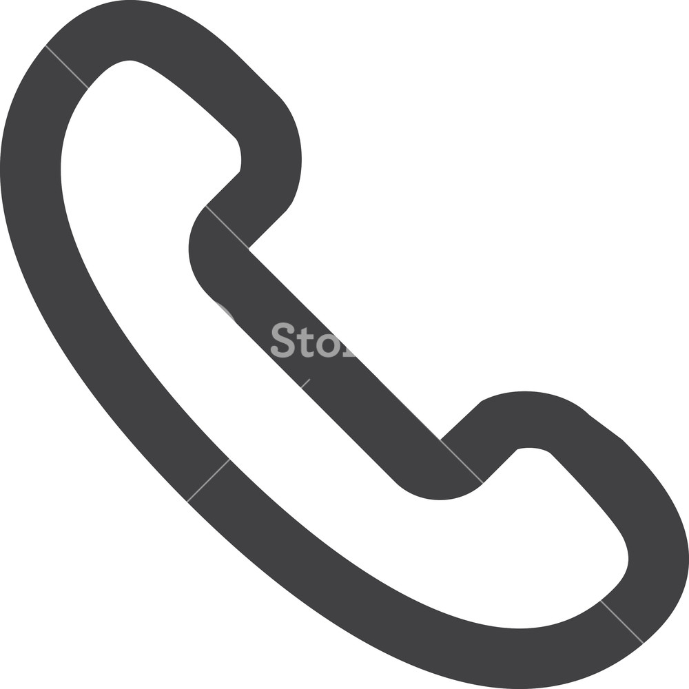 1000x1000 Generic Telephone Stroke Icon Royalty Free Stock Image