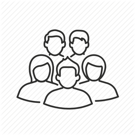 512x512 Avatar, Five People, Male Leader, Meeting, Mixed Gender, Small