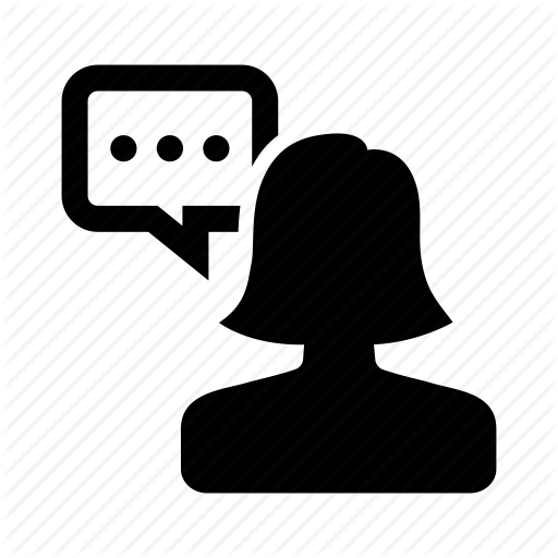 512x512 Bubble, Chat, Female, Message, Person, Speech, Talk Icon