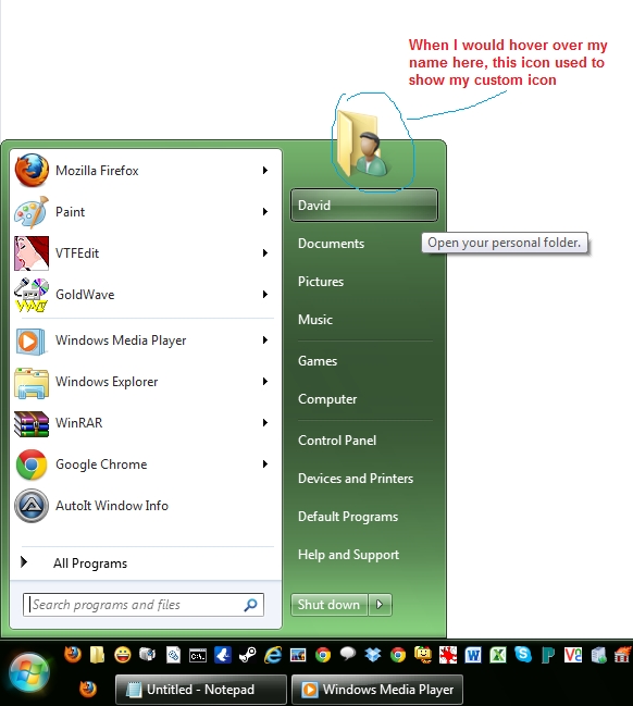 582x649 Cant Change My User Profile Folder Icon Anymore Solved