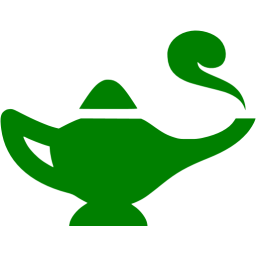 256x256 Green Lamp Genie Icon