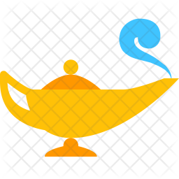 256x256 Genie Lamp Icon Of Flat Style