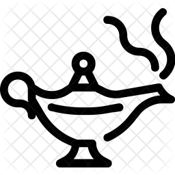 256x256 Genie Lamp Icon Of Line Style