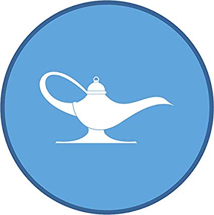 425x426 Simple Blue Magical Mystical Icon Cartoon Vinyl