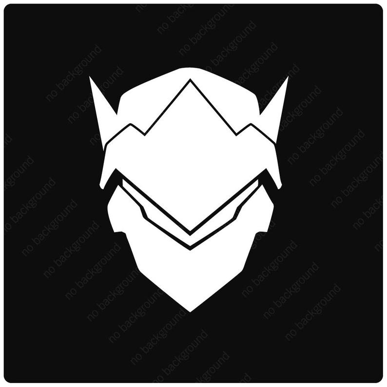 794x794 Genji Mask Overwatch Logo Symbol Icon Vinyl Decal Sticker Etsy