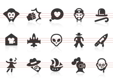 380x279 Movie Genre Icons Style Icons Stock Icon, Custom Icons