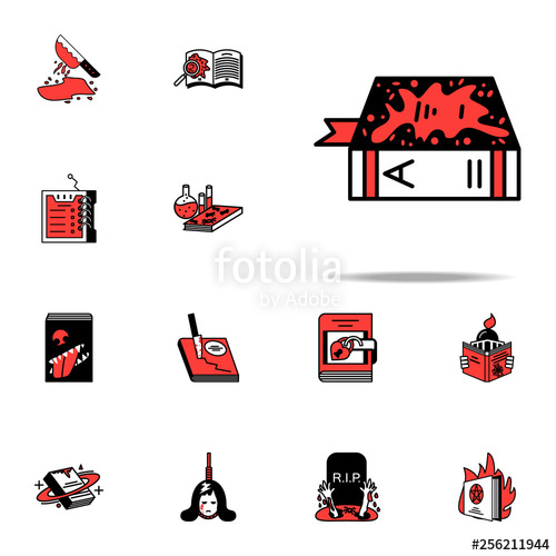500x500 Book, Blood, Genre Icon Literary Genres Icons Universal Set