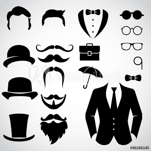 Gentleman Icon Set Vector Art 500x500 Gentleman Icon Set Vector Art