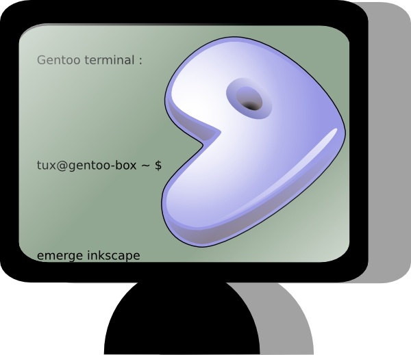 600x519 Gentoo Terminal Icon Clip Art Free Vector In Open Office Drawing