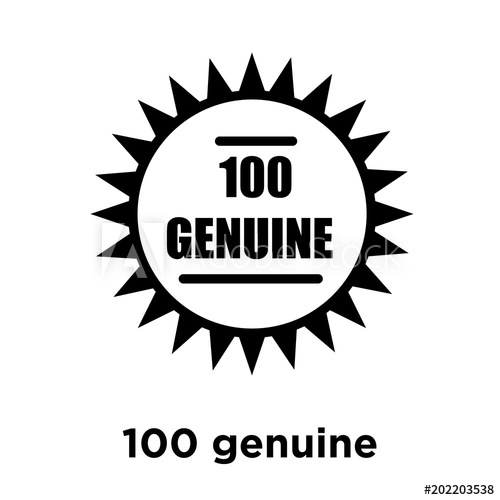 500x500 Genuine Icon Isolated On White Background