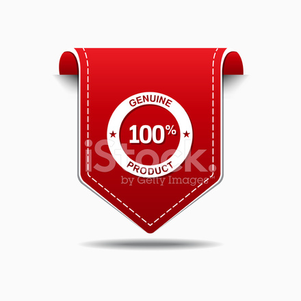 440x440 Genuine Product Red Vector Icon Design Stock Vector