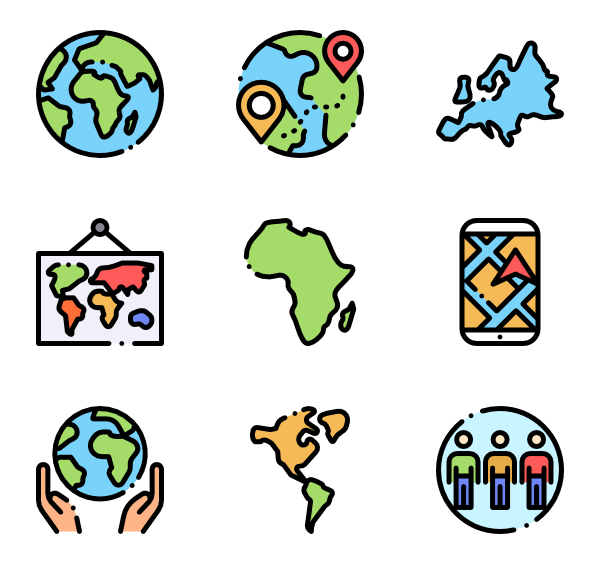 600x564 Geography Icons