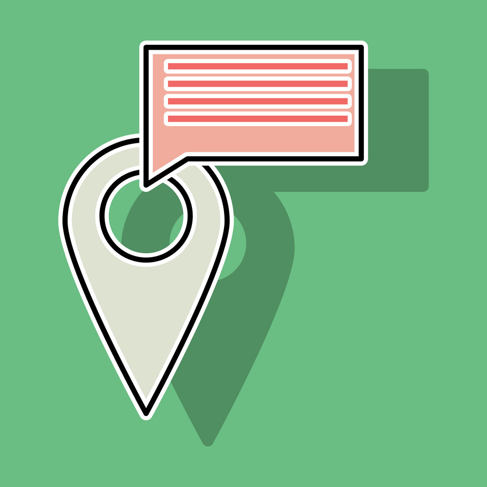 Sticker Navigation Geolocation Icon In Flat Vector 1000x1000 Sticker Navigation Geolocation Icon In Flat Vector