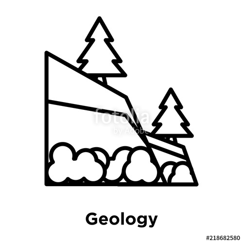 500x500 Geology Icon Isolated On White Background Modern And Editable