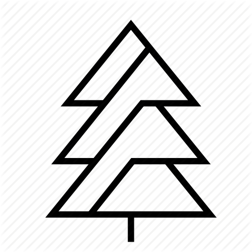 512x512 Christmas, Christmas Tree, Geometric, Santa, Snow, Tree, Winter Icon