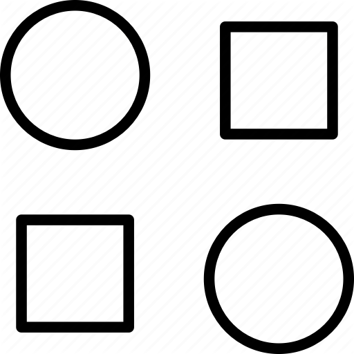 512x512 Circles, Geometric, Shapes, Squares Icon