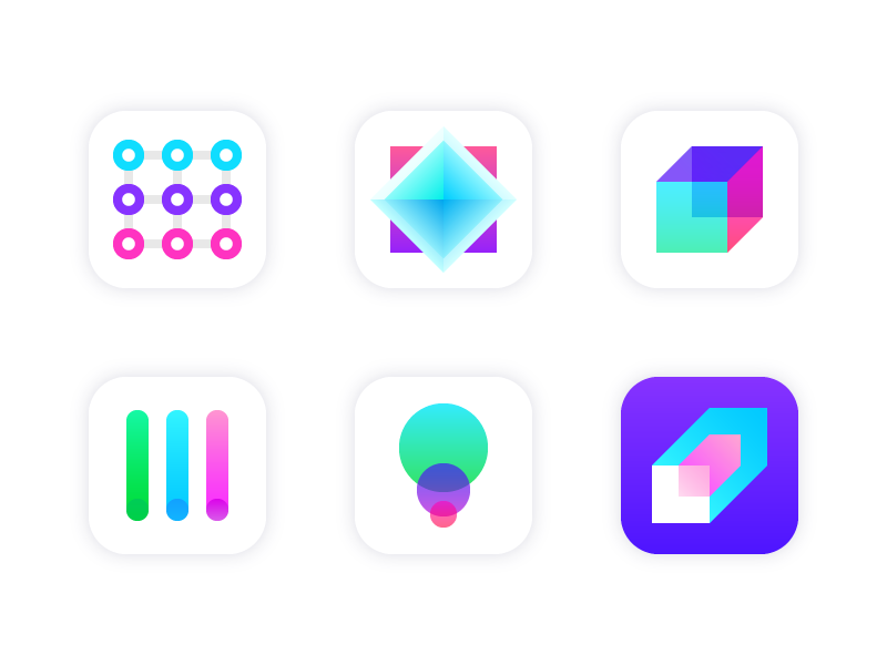 800x600 Geometric App Icons