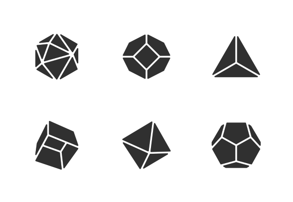 588x406 Geometric Shapes Icons