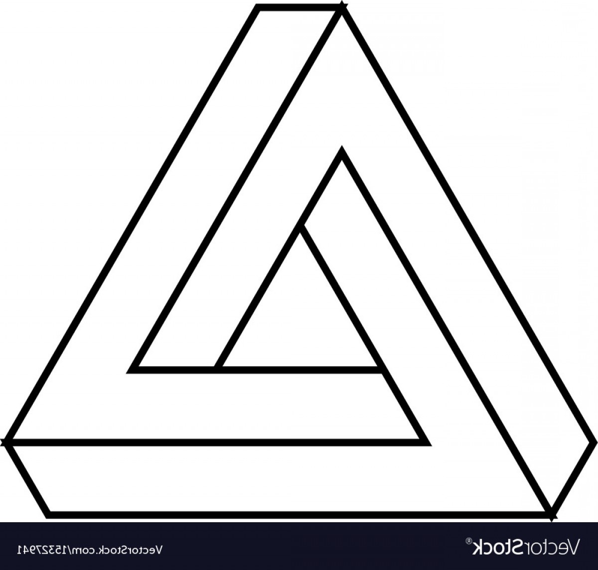 1200x1144 Penrose Triangle Icon Geometric D Object Optical Vector Soidergi