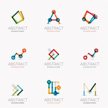 414x416 Abstract Geometric Icon Set Premium Clipart