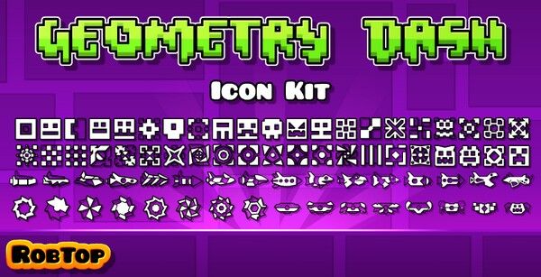 600x307 Geometry Dash Icon Kit Geometry Dash Geometry Dash Lite