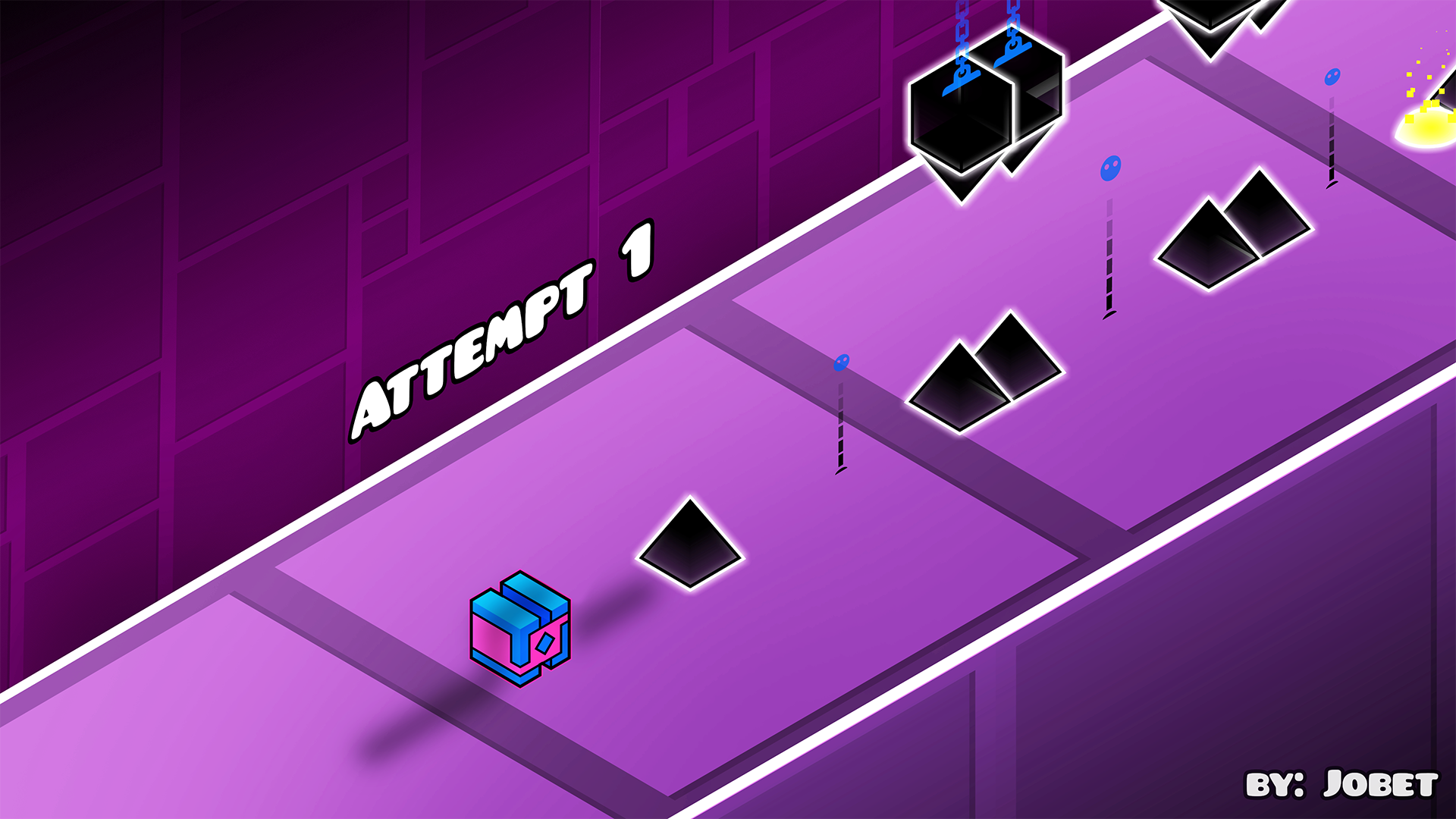 1920x1080 Geometry Dash In Isometric Perspective Geometrydash