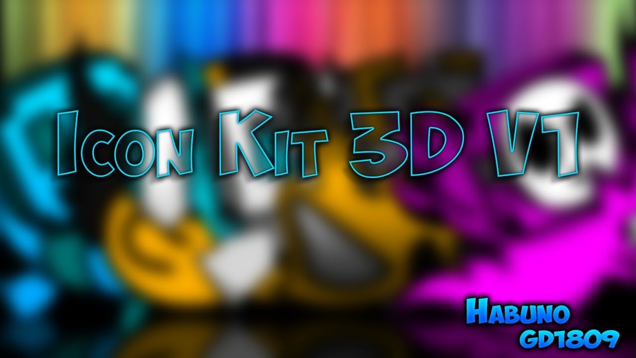 1280x720 Icon Kit De Geometry Dash
