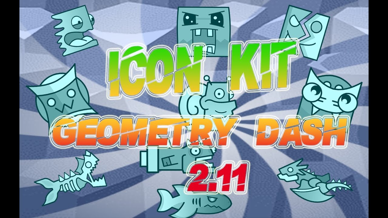 1280x720 Icon Kit De Geometry Dash