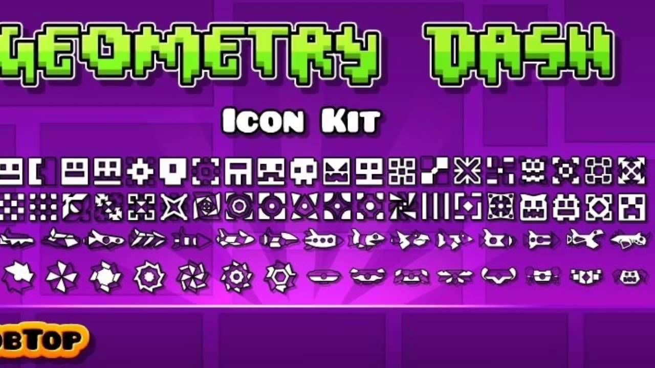1280x720 All Geometry Dash Icons As